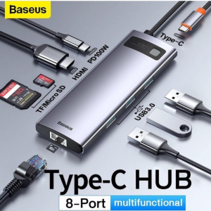 baseus metal gleam 8 in 1 hub