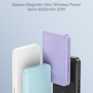 baseus magnetic 2 in 1 wireless charging 5000mah 20w
