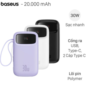 baseus qpow 2 20000mah 30w — brand new