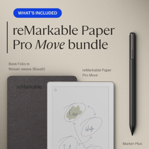 remarkable paper pro 7.3" display + marker plus + book folio